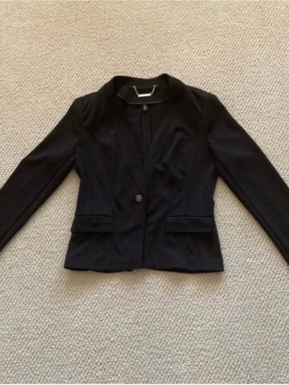 White House Black Market Black Tailored Single-Button Blazer